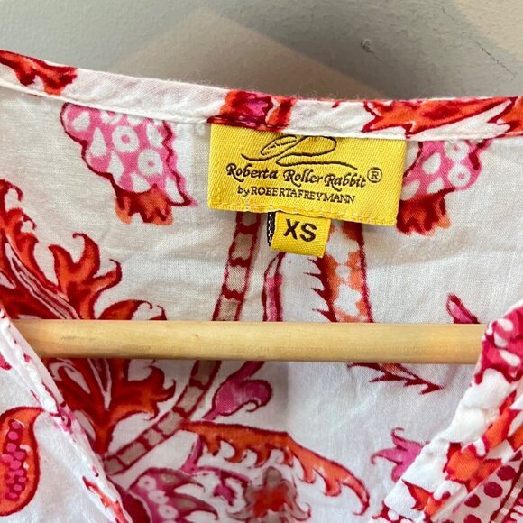 Roberta Roller Rabbit Women's Amanda Kurta Tunic Top- Size XS - Picture 2 of 5